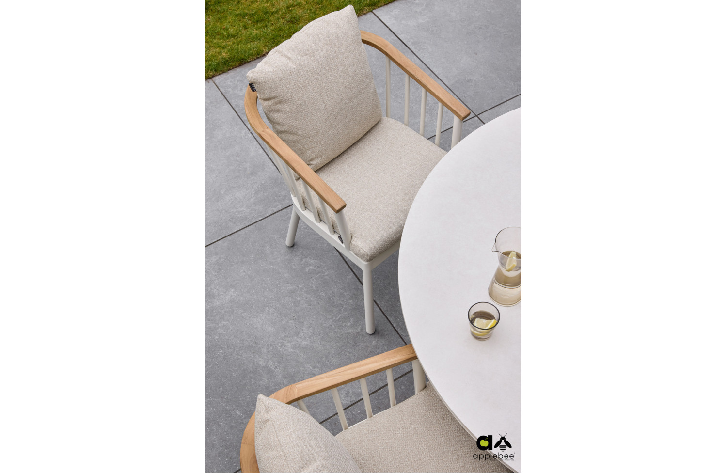 Стілець з підлокітниками ( з подушками) APPLE BEE CONDOR OYSTER 72000408 / TAUPE