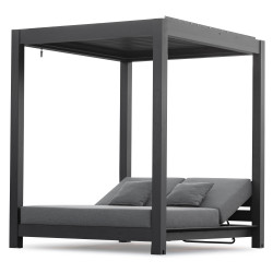 Ліжко з навісом (жалюзі) з подшками COUTURE SKY 91962520-A / ANTHRACITE