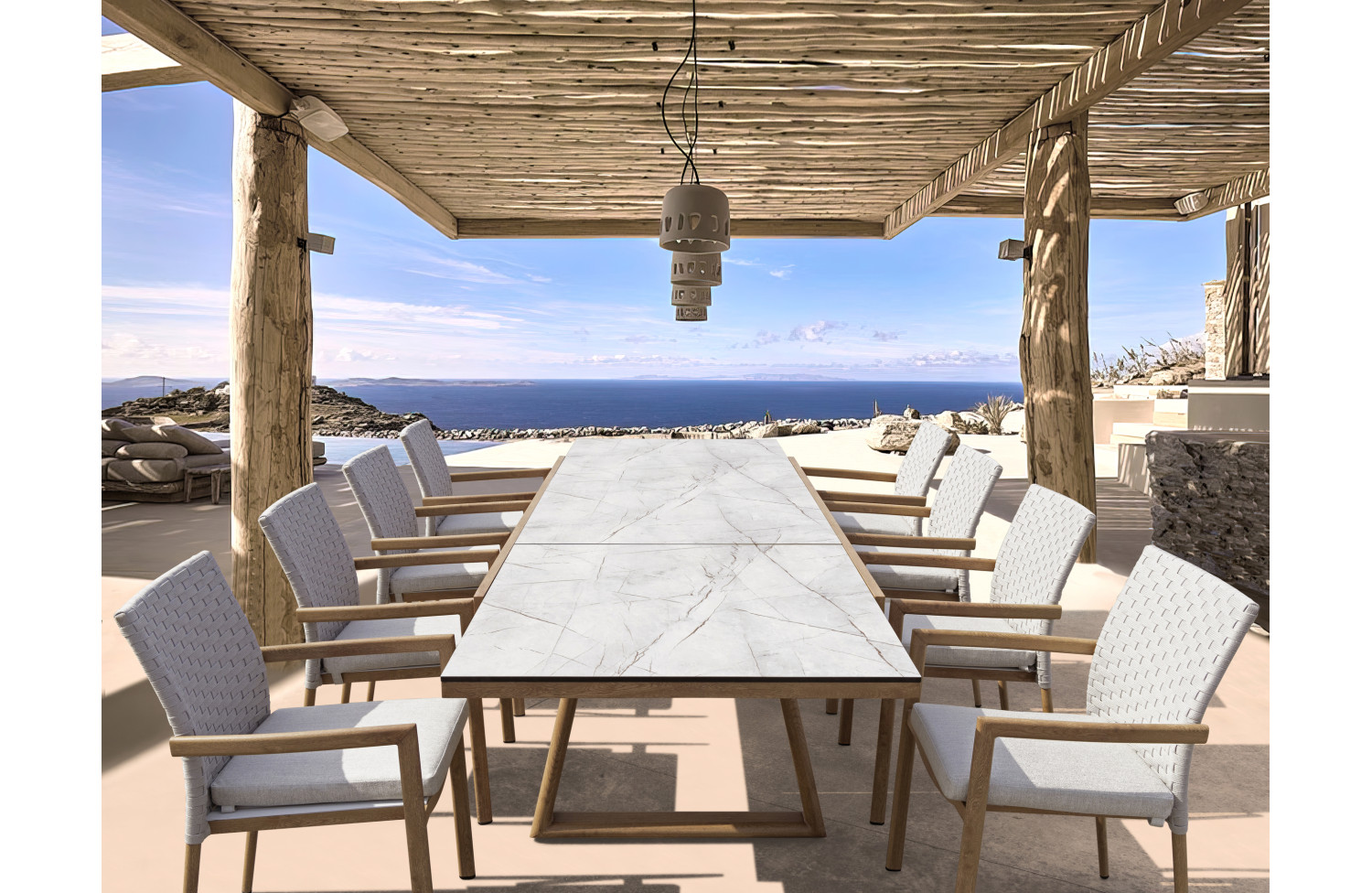 Стілець з підлокітниками (з подушками) COUTURE LOUNGE 92415300 / NATURAL