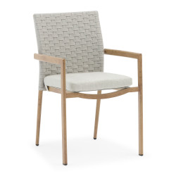 Стілець з підлокітниками (з подушками) COUTURE LOUNGE 92415300 / NATURAL
