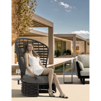 Крісло з високою спинкою (з подушками) COUTURE NOBLE 92519530 / ANTHRACITE