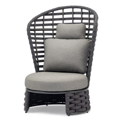 Крісло з високою спинкою (з подушками) COUTURE NOBLE 92519530 / ANTHRACITE