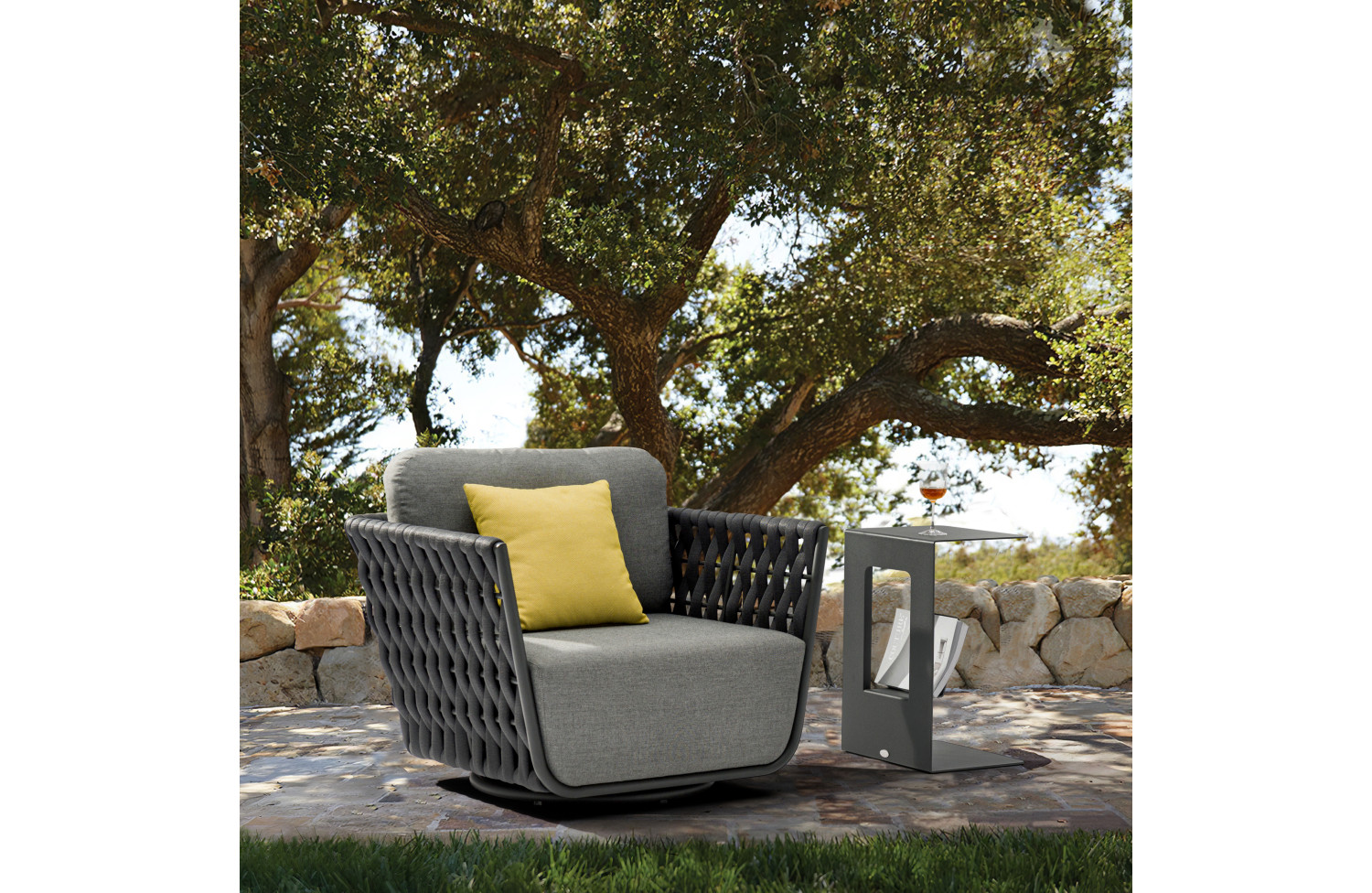 Крісло поворотне (з подушками) COUTURE HUG 91933162