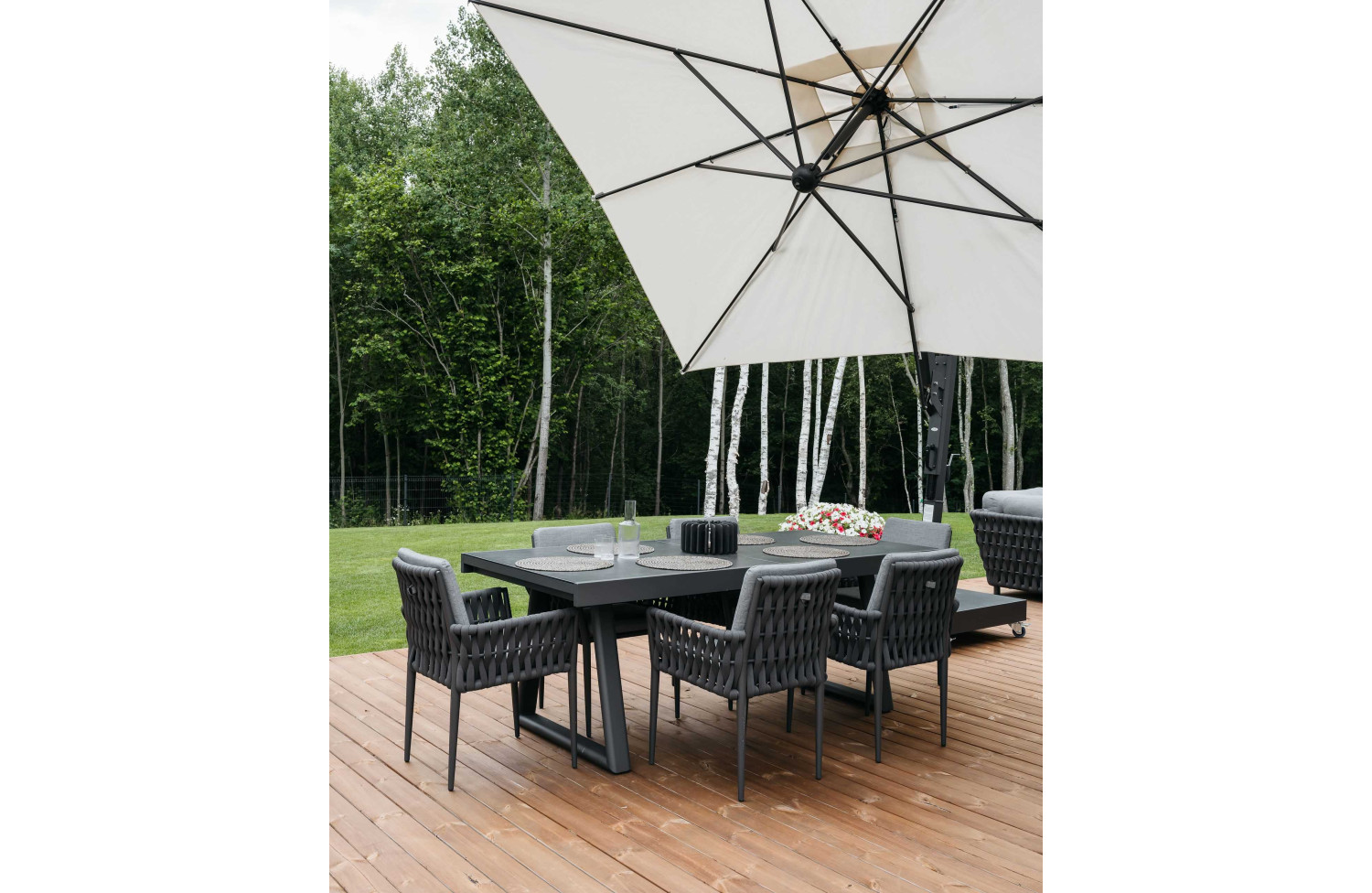 Обідній стіл розкладний 200-300 COUTURE HUG CLUB 92032380-A/ANTHRACITE