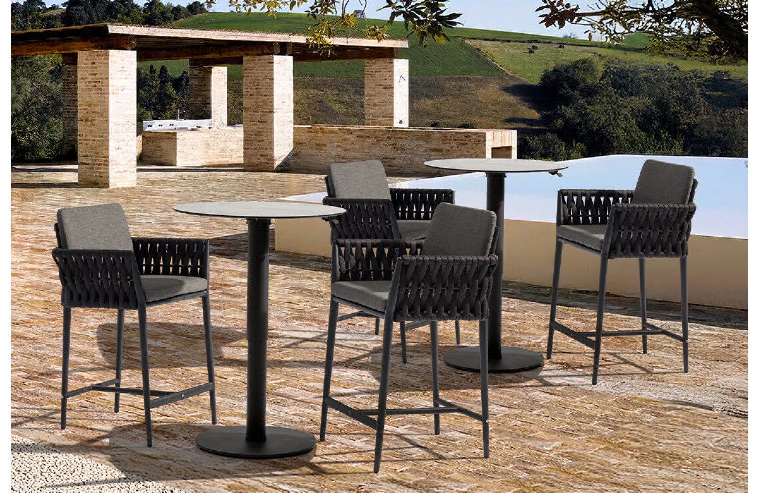 Стілець барний (з подушками) COUTURE HUG 91933460