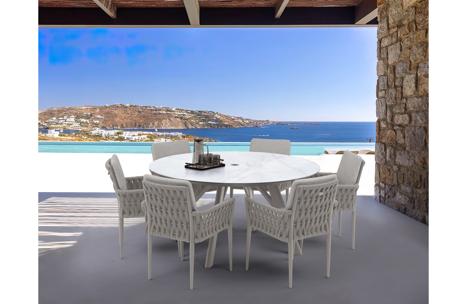 Стілець з- підлокітниками (з подушками) COUTURE HUG 91933300 / TAUPE