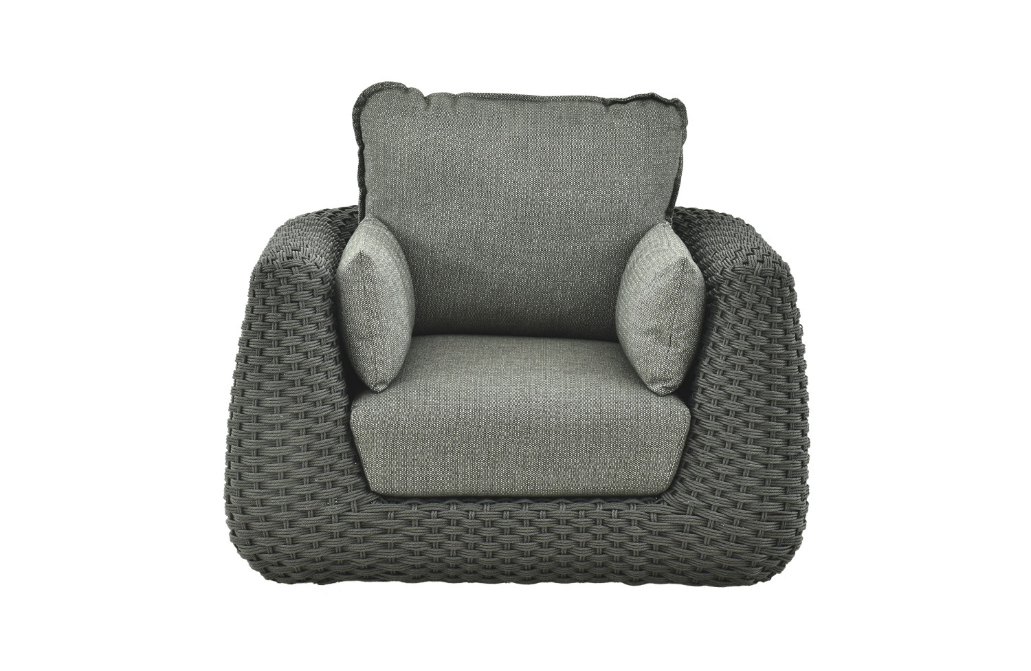 Lounge armchair (with cushions) ALLEGRA AL 01G / ANTHRACITE