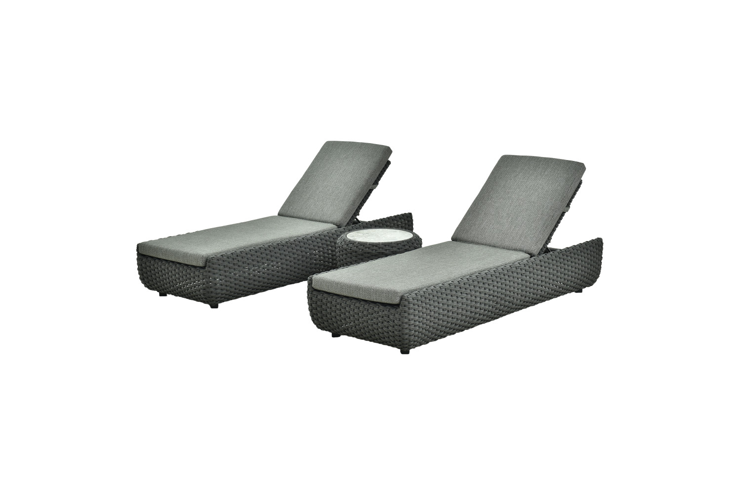 Sunlounger (with cushions) ALLEGRA AL 04G / ANTHRACITE