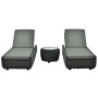 Sunlounger (with cushions) ALLEGRA AL 04G / ANTHRACITE