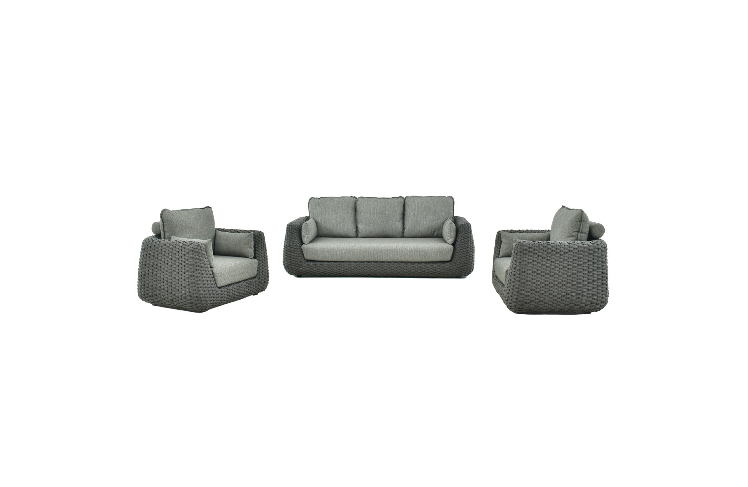 Sofa 3-osobowa (z poduszkami) ALLEGRA AL 02G / ANTRACYT