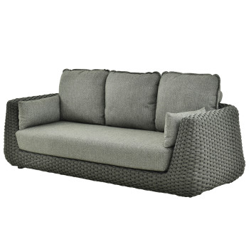 Sofa 3-osobowa (z poduszkami) ALLEGRA AL 02G / ANTRACYT