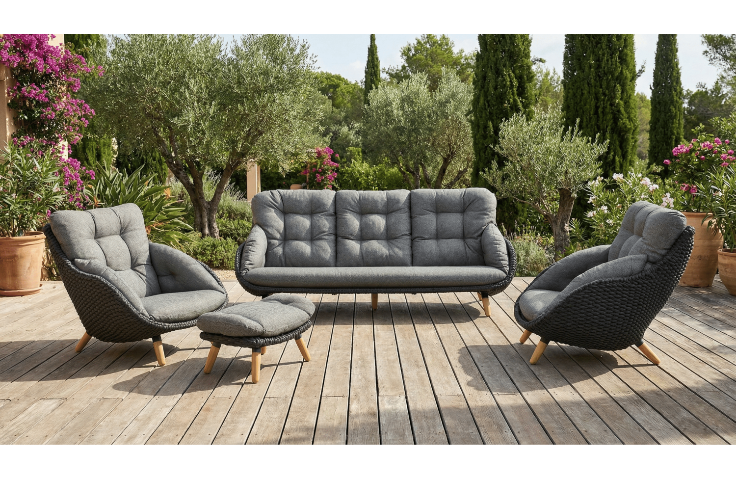 Fotel (z poduszkami) ALLEGRA KING AL 07G / ANTHRACITE