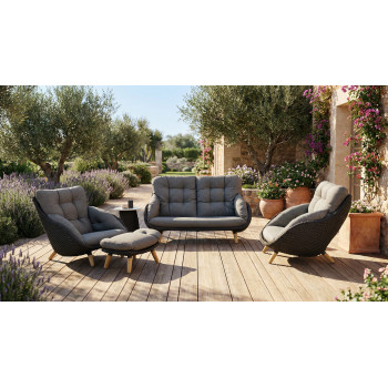 Fotel (z poduszkami) ALLEGRA KING AL 07G / ANTHRACITE