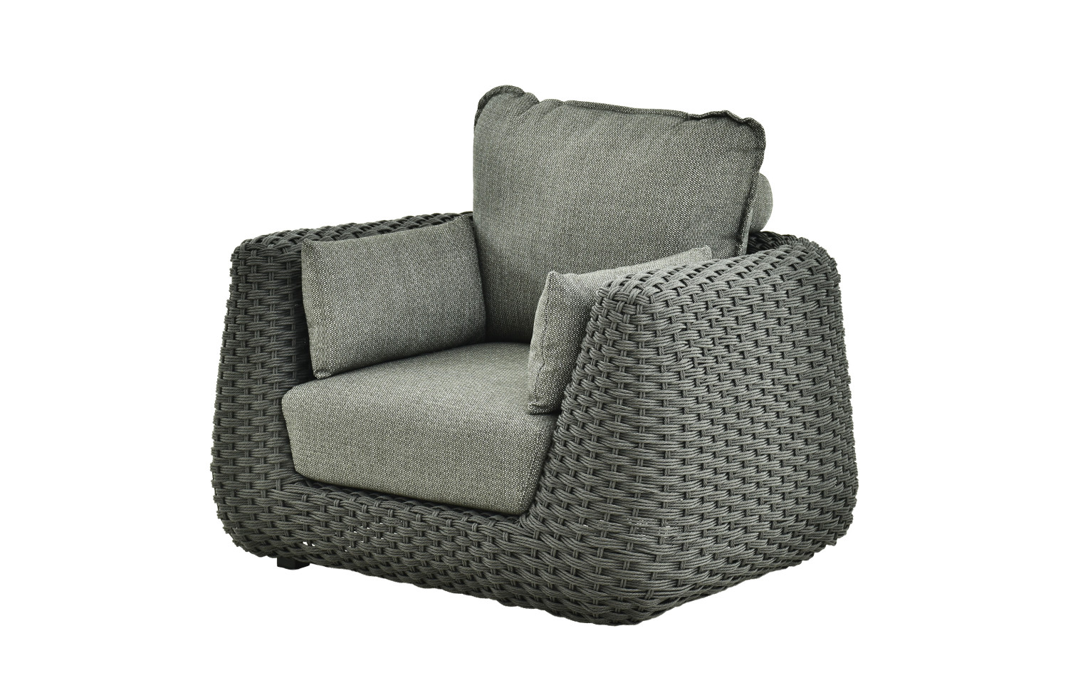 Крісло (з подушками) ALLEGRA AL 01G / АНТРАЦИТ