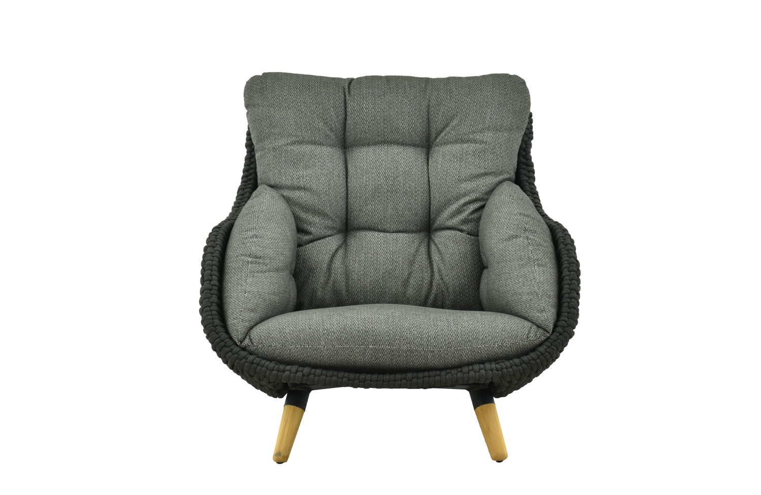 Lounge armchair (with cushions) ALLEGRA KING AL 07G / ANTHRACITE