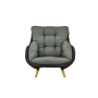 Lounge armchair (with cushions) ALLEGRA KING AL 07G / ANTHRACITE