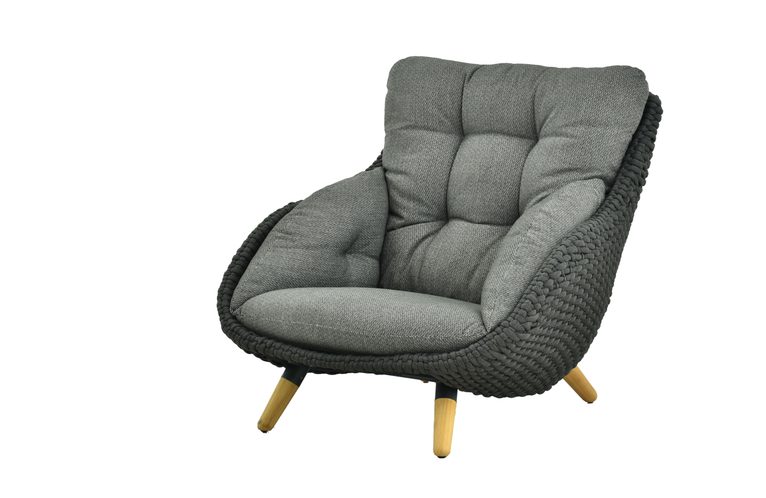 Lounge armchair (with cushions) ALLEGRA KING AL 07G / ANTHRACITE