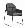 Dining armchair (with cushions) ALLEGRA AL 30G / ANTHRACITE