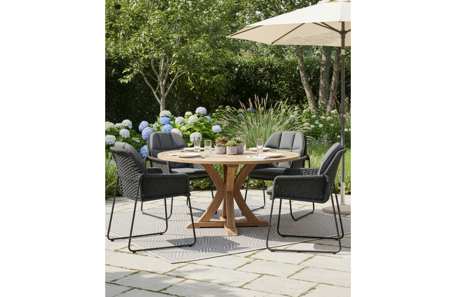 Dining armchair (with cushions) ALLEGRA AL 30G / ANTHRACITE