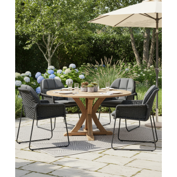 Dining armchair (with cushions) ALLEGRA AL 30G / ANTHRACITE