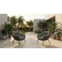 Lounge armchair S (with cushions) ALLEGRA EGG AL 13G / ANTHRACITE