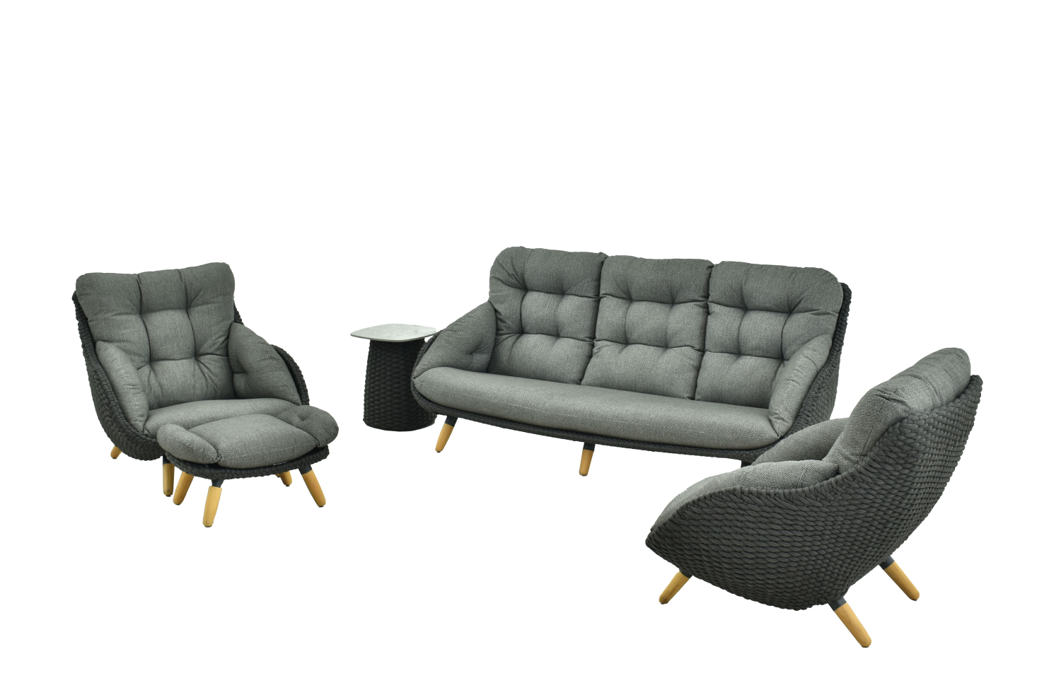 Stolik boczny 45*45 ALLEGRA KING AL 11G / ANTHRACITE