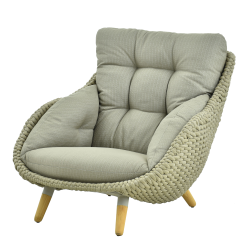 Lounge armchair (with cushions) ALLEGRA KING AL 07T / TAUPE