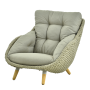 Lounge armchair (with cushions) ALLEGRA KING AL 07T / TAUPE
