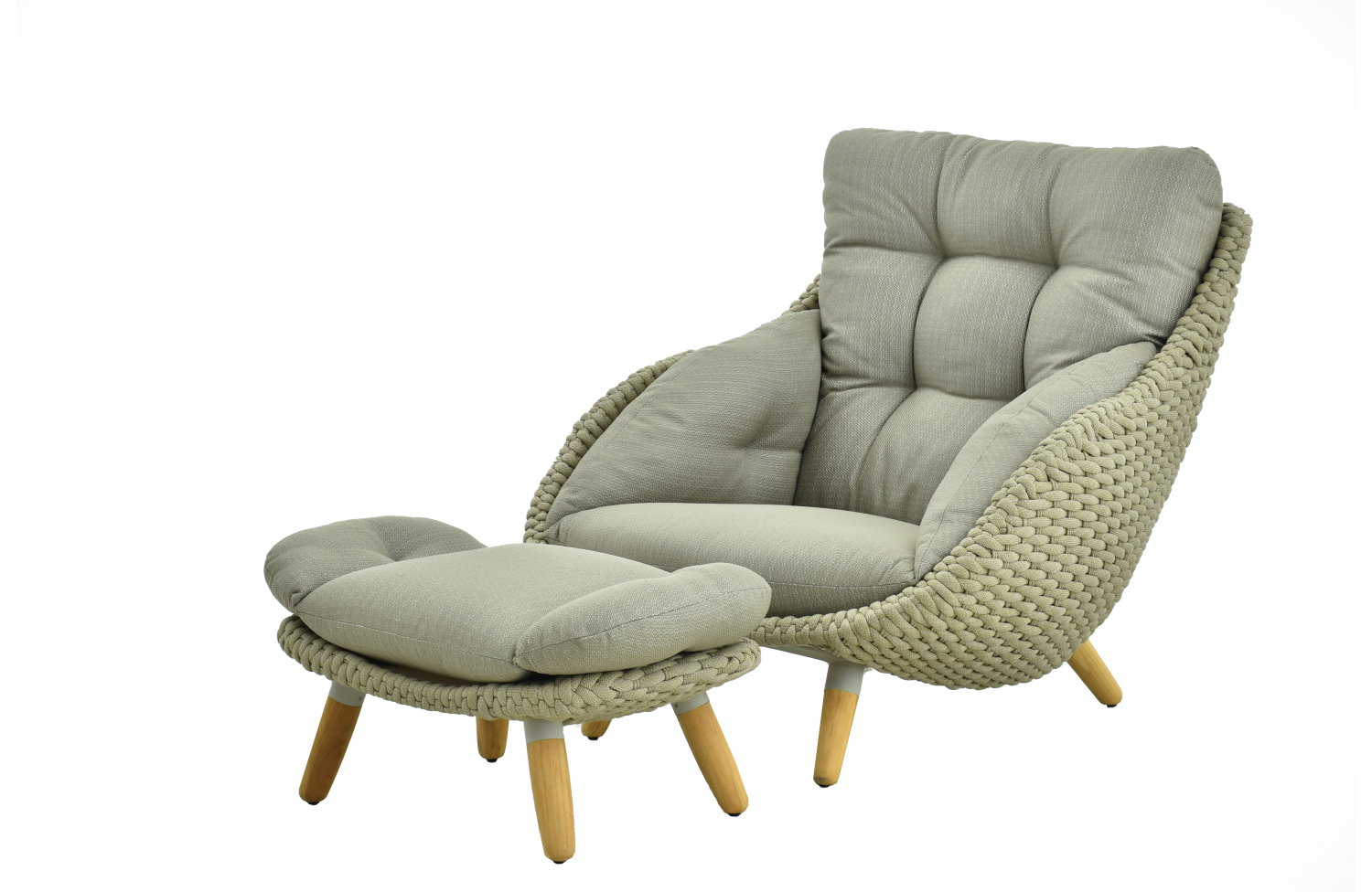 Lounge armchair (with cushions) ALLEGRA KING AL 07T / TAUPE