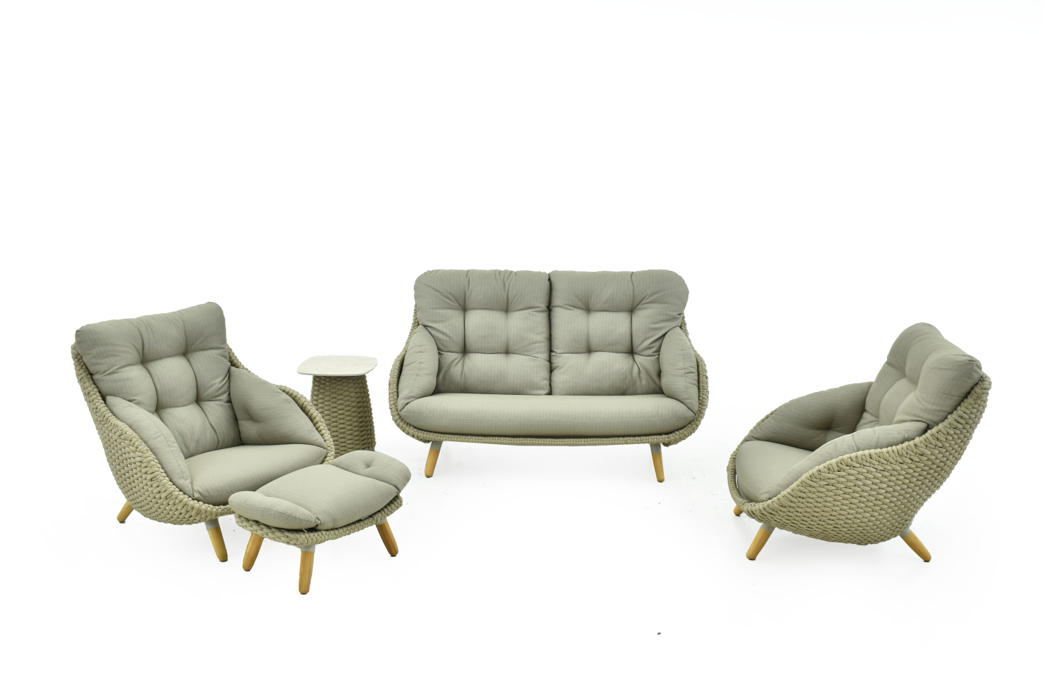 Fotel (z poduszkami) ALLEGRA KING AL 07T / TAUPE