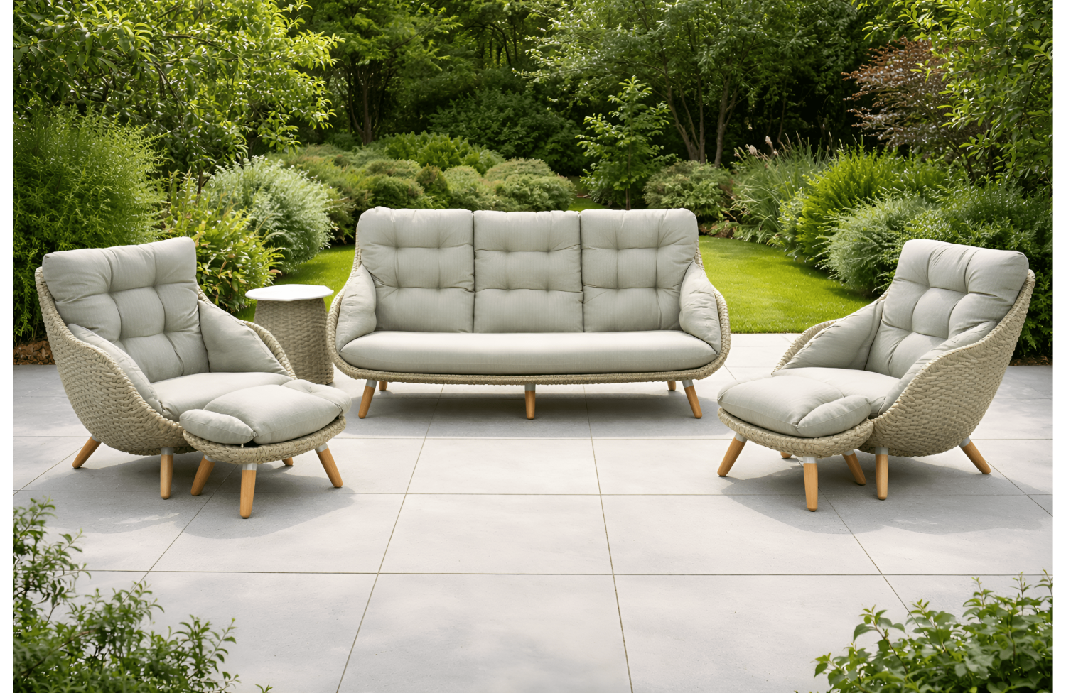 Fotel (z poduszkami) ALLEGRA KING AL 07T / TAUPE