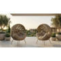 Lounge armchair (with cushions) - L ALLEGRA EGG AL 14T / TAUPE