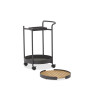 Serving table with wheels LAGOM BLOOM Lm 16G / ANTHRACITE