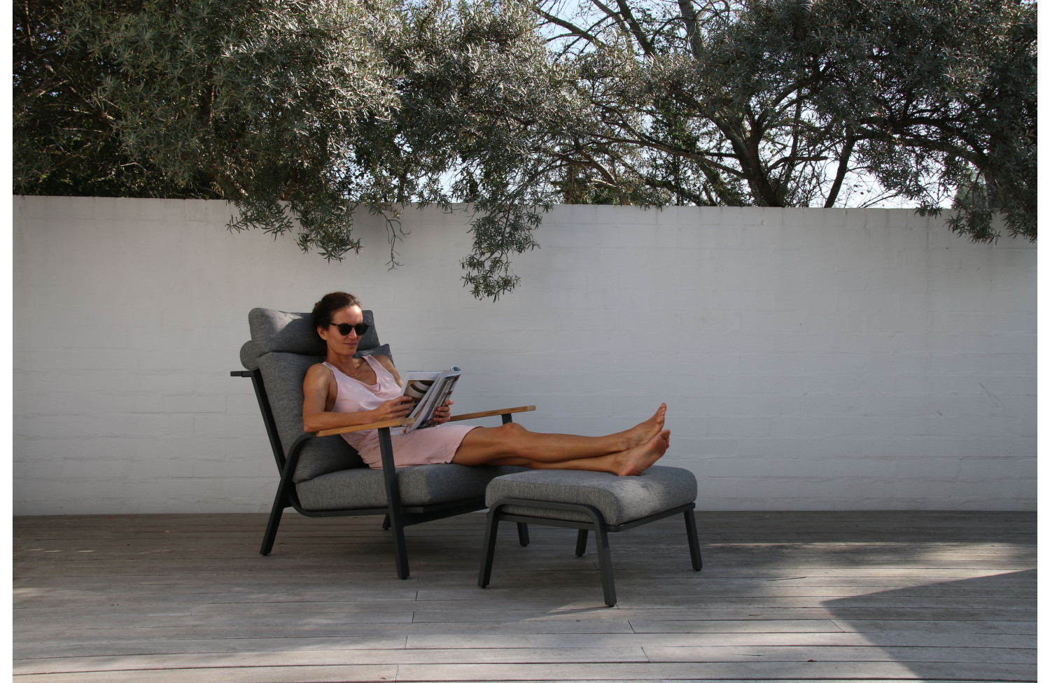 Footrest (with cushions) LAGOM DANDY Lm 13T /TAUPE