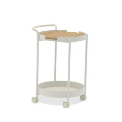 Serving table with wheels LAGOM BLOOM Lm 16T / TAUPE