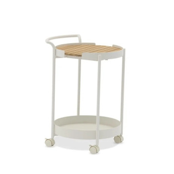 Serving table with wheels LAGOM BLOOM Lm 16T / TAUPE