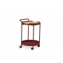 Serving table with wheels LAGOM BLOOM Lm 16R / BURGUNDY