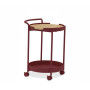 Serving table with wheels LAGOM BLOOM Lm 16R / BURGUNDY