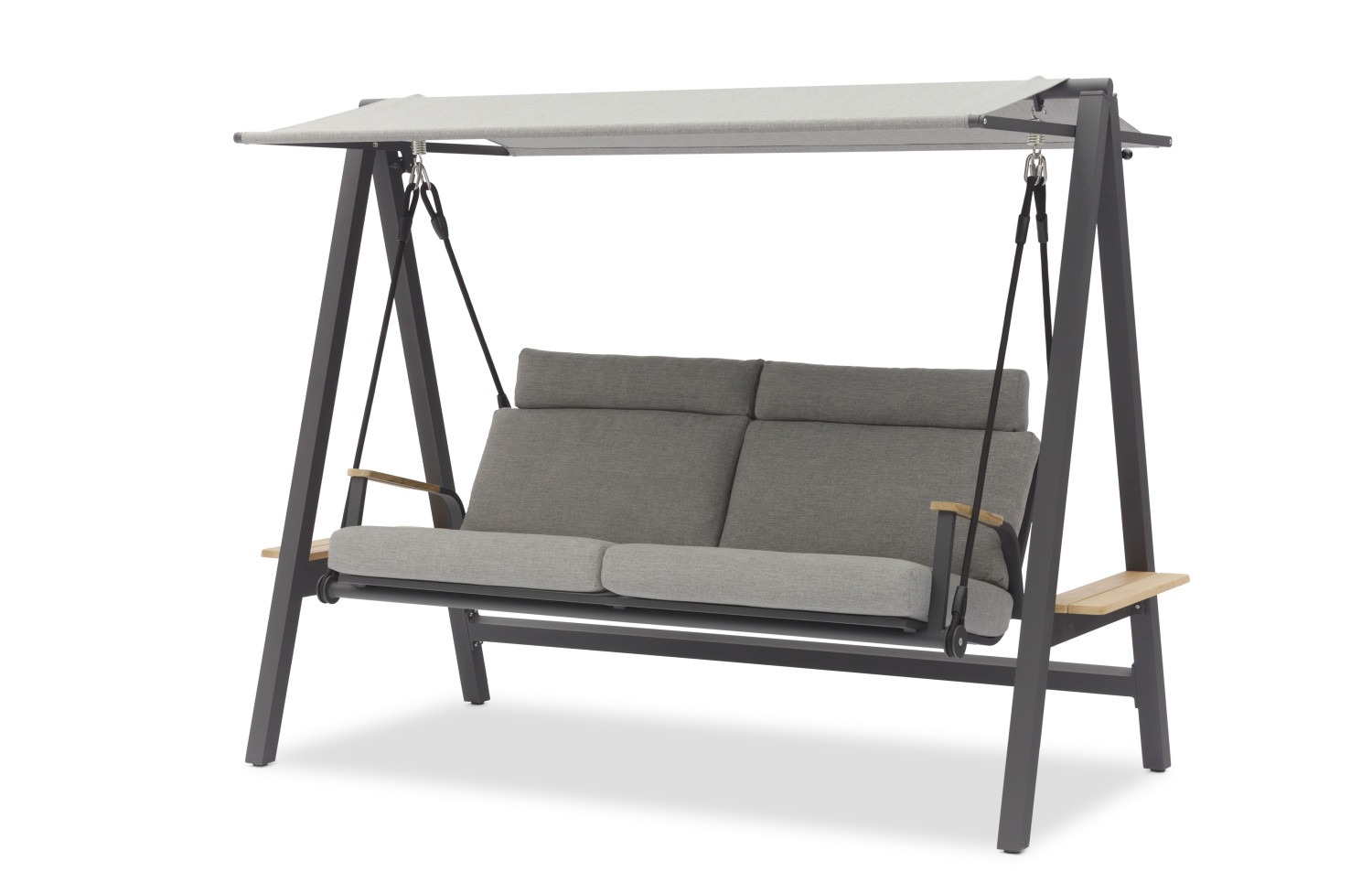 Huśtawka z daszkiem 3-osobowa (z poduszkami) LAGOM DANDY Lm 10G / ANTHRACITE