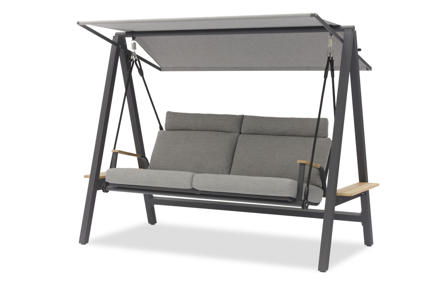 Huśtawka z daszkiem 3-osobowa (z poduszkami) LAGOM DANDY Lm 10G / ANTHRACITE