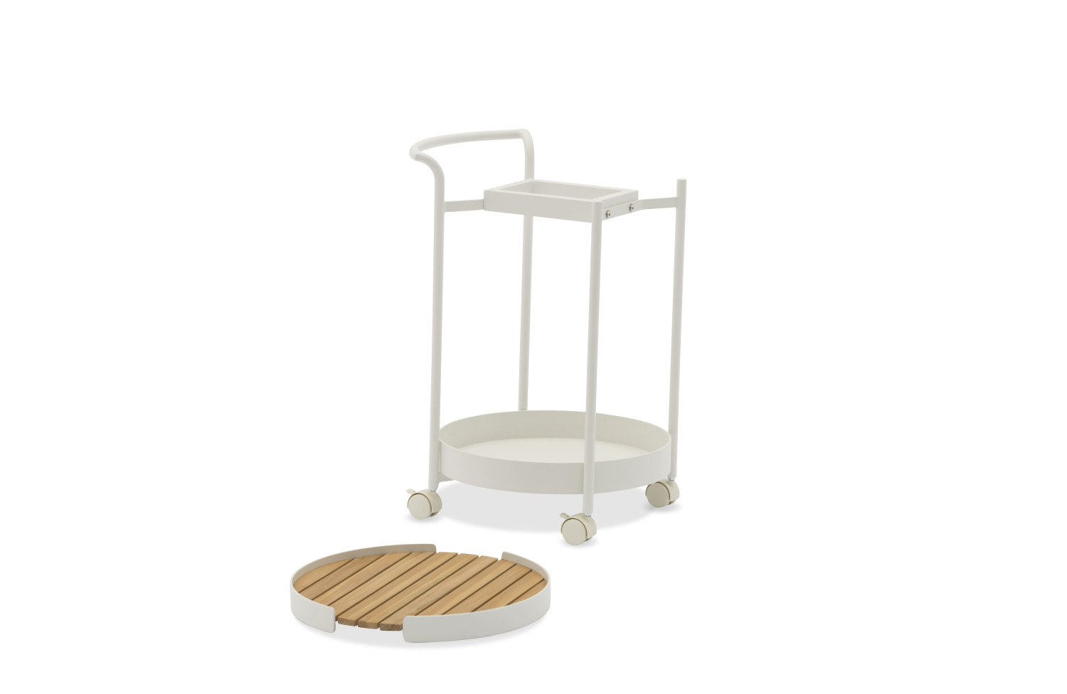 Stół do serwowania na kółkach LAGOM BLOOM Lm 16T / TAUPE