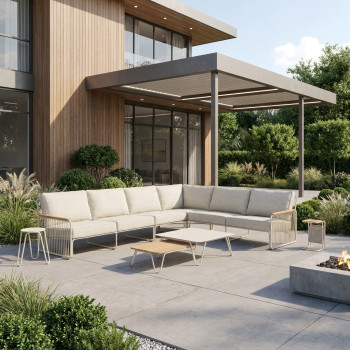 Stolik boczny (teak) LAGOM RIVA Lm 56T / TAUPE