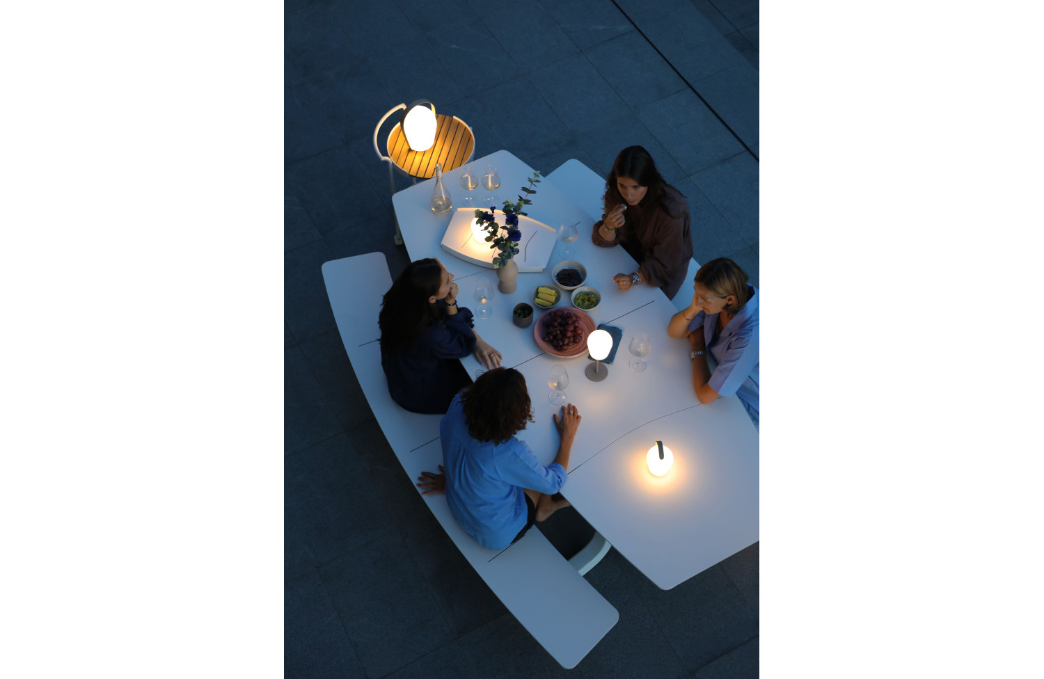 Outdoor lamp (charging with USB) h. 43.5 cm LAGOM BOB LARGE Lm 20L-G /anthracite