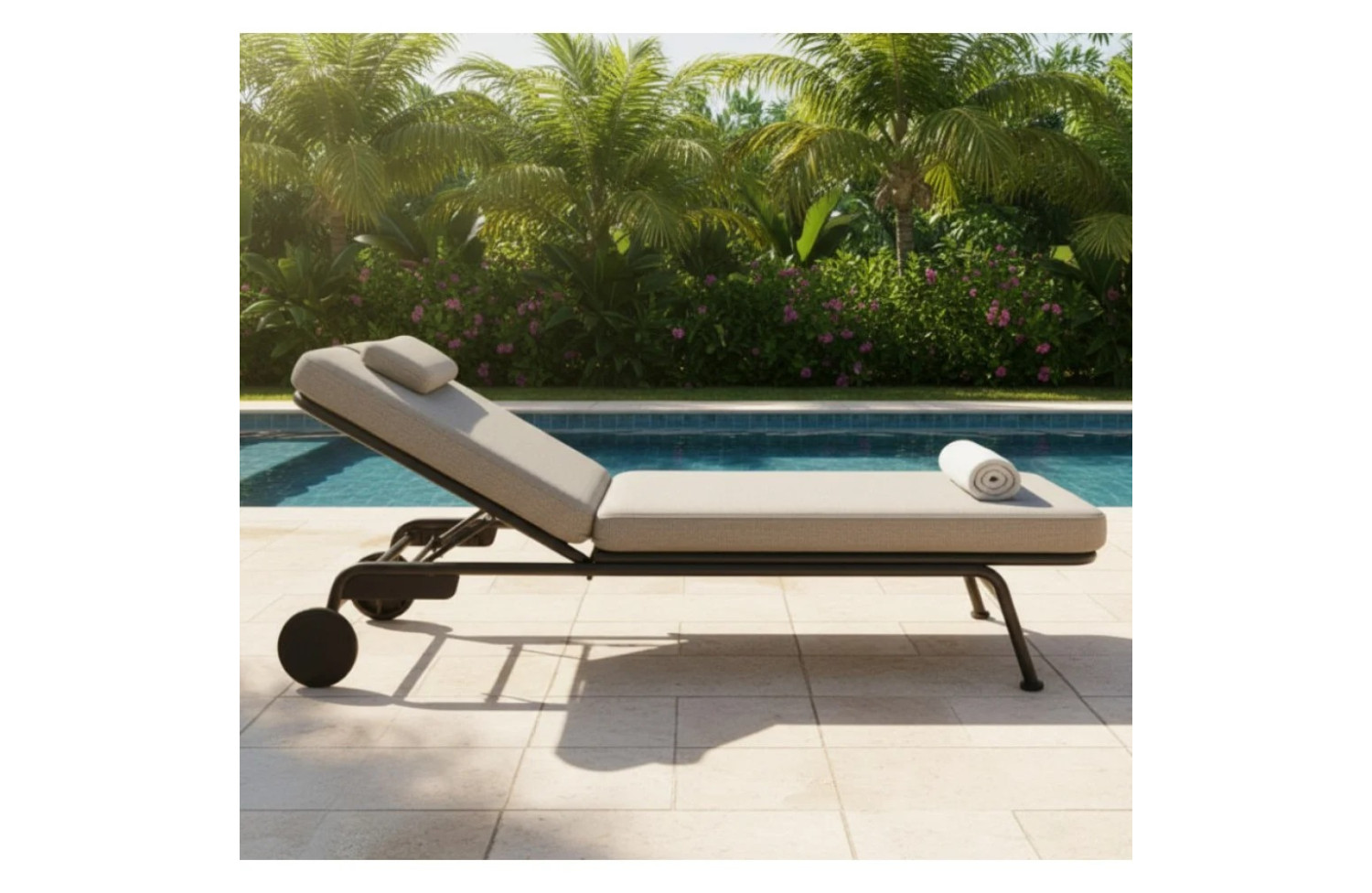 Sunlounger (with cushion) LAGOM SUNSET Lm 28G /ANHTRACITE