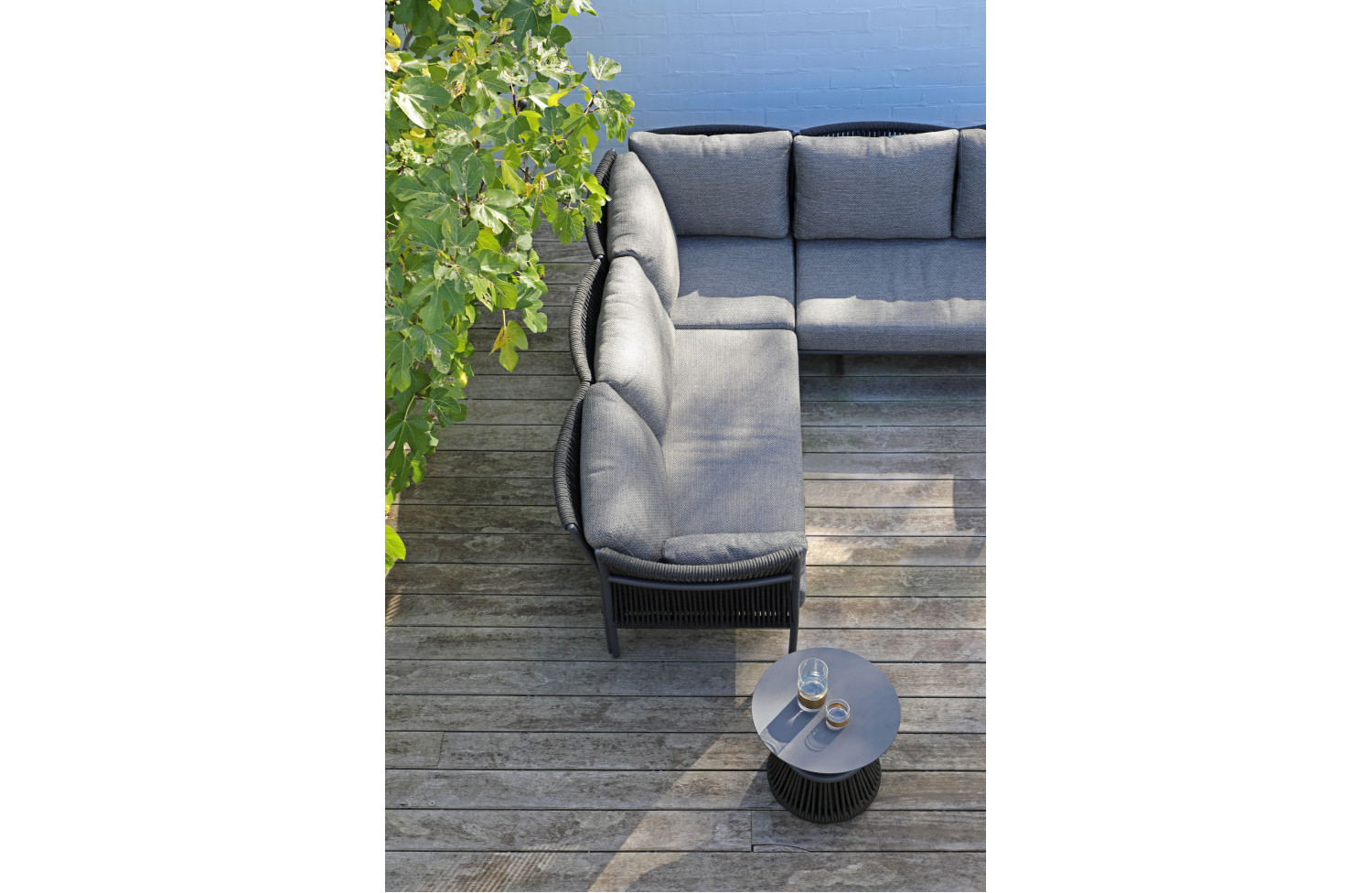 2-seater sofa RIGHT (with cushions) LAGOM JUNE Lm 41G /ANHTRACITE