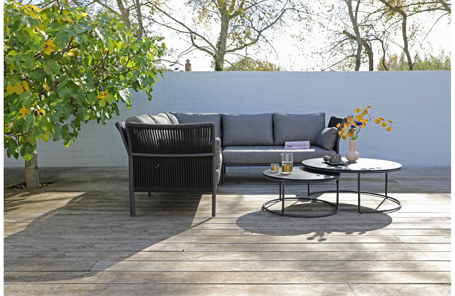 2-seater sofa LEFT (with cushions) LAGOM JUNELm 42G /ANHTRACITE