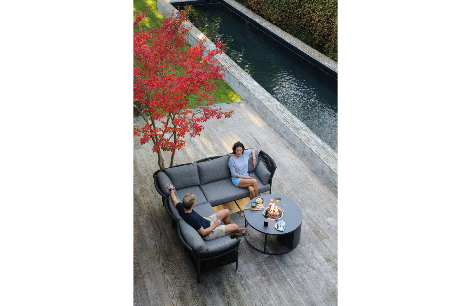 Middle part (with cushions) LAGOM JUNE Lm 44G / ANHTRACITE