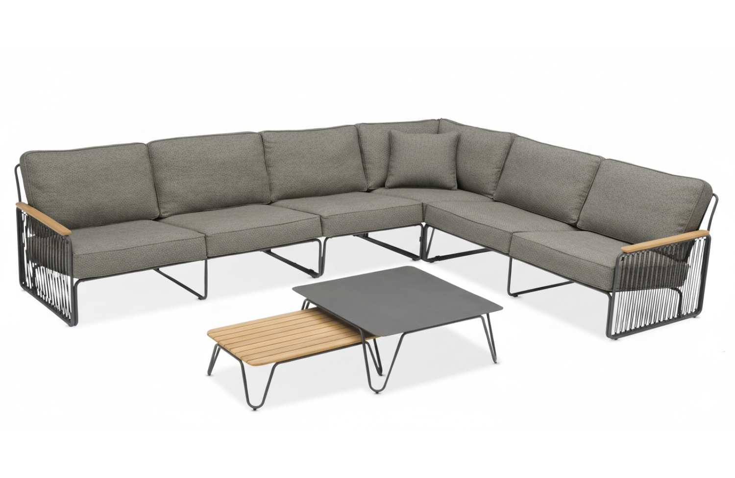 3-seater sofa (with cushions) LAGOM RIVA Lm 48G / ANTHRACITE