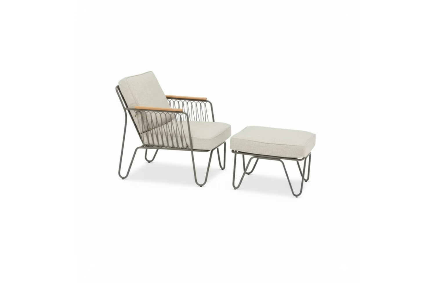 Footrest (with cushions) LAGOM RIVA Lm 50G / ANTHRACITE