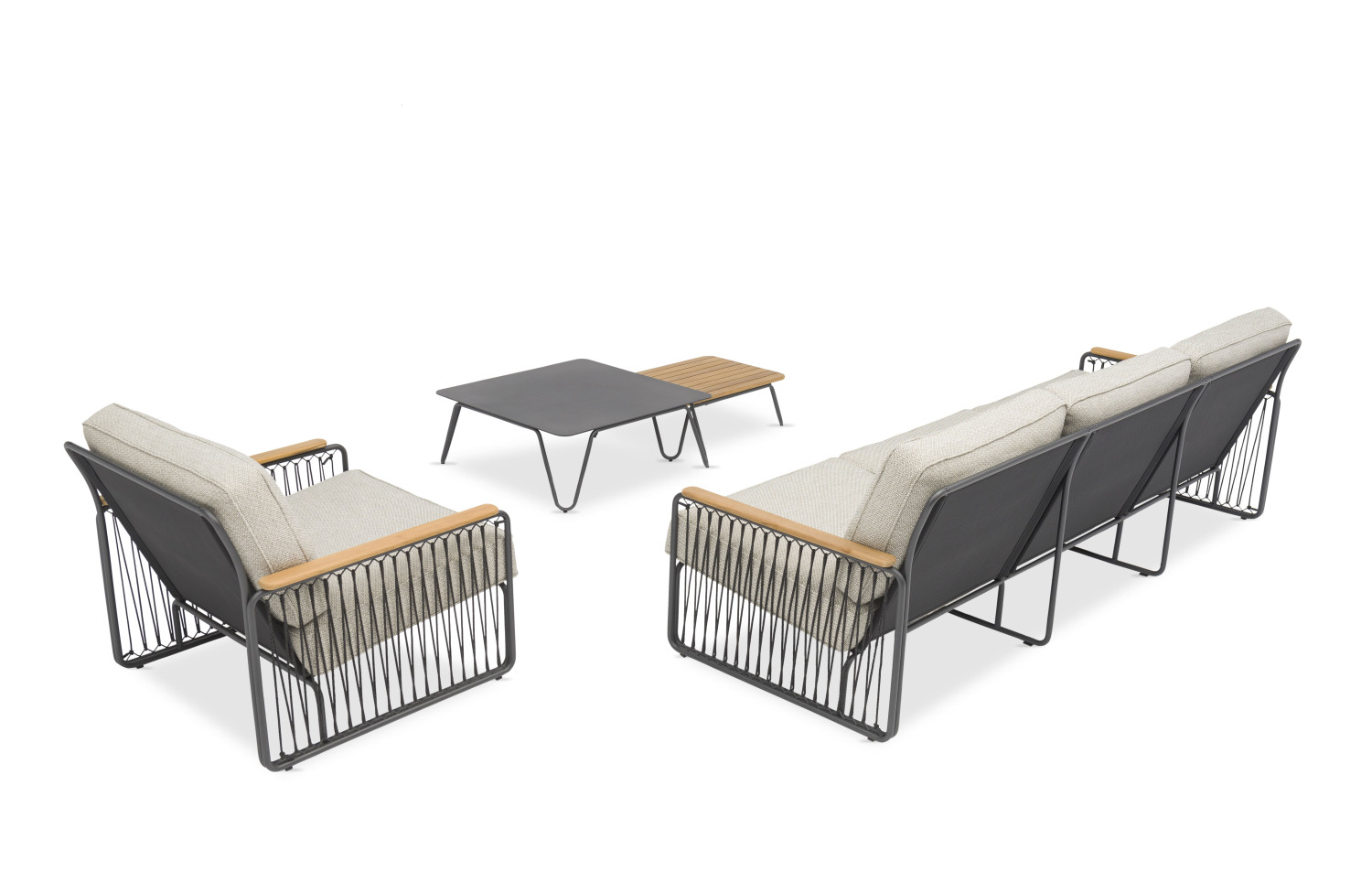 Coffee table 80*80 (alu) LAGOM RIVA Lm 37G Lm /ANTHRACITE